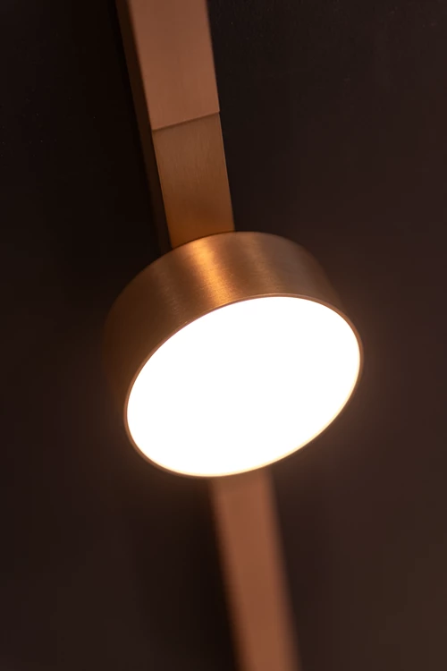 Lucide Premium LINIAL FIXXT Spot sur rail - Système de rail monophasé / Éclairage sur rail smart - Smart - 48V Track - 1xLED - Champagne - ambiance 3